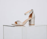 Glitzy Babe – High Heels mit Strasssteinen und Blockabsatz